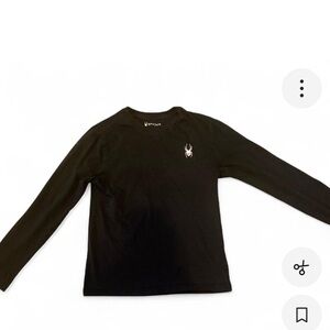 Spyder Black Long Sleeve Tee with White Logo